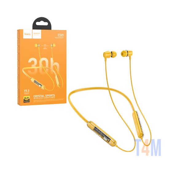 Auscultadores True Sem Fio Hoco ES65 Scout Bluetooth Amarelo